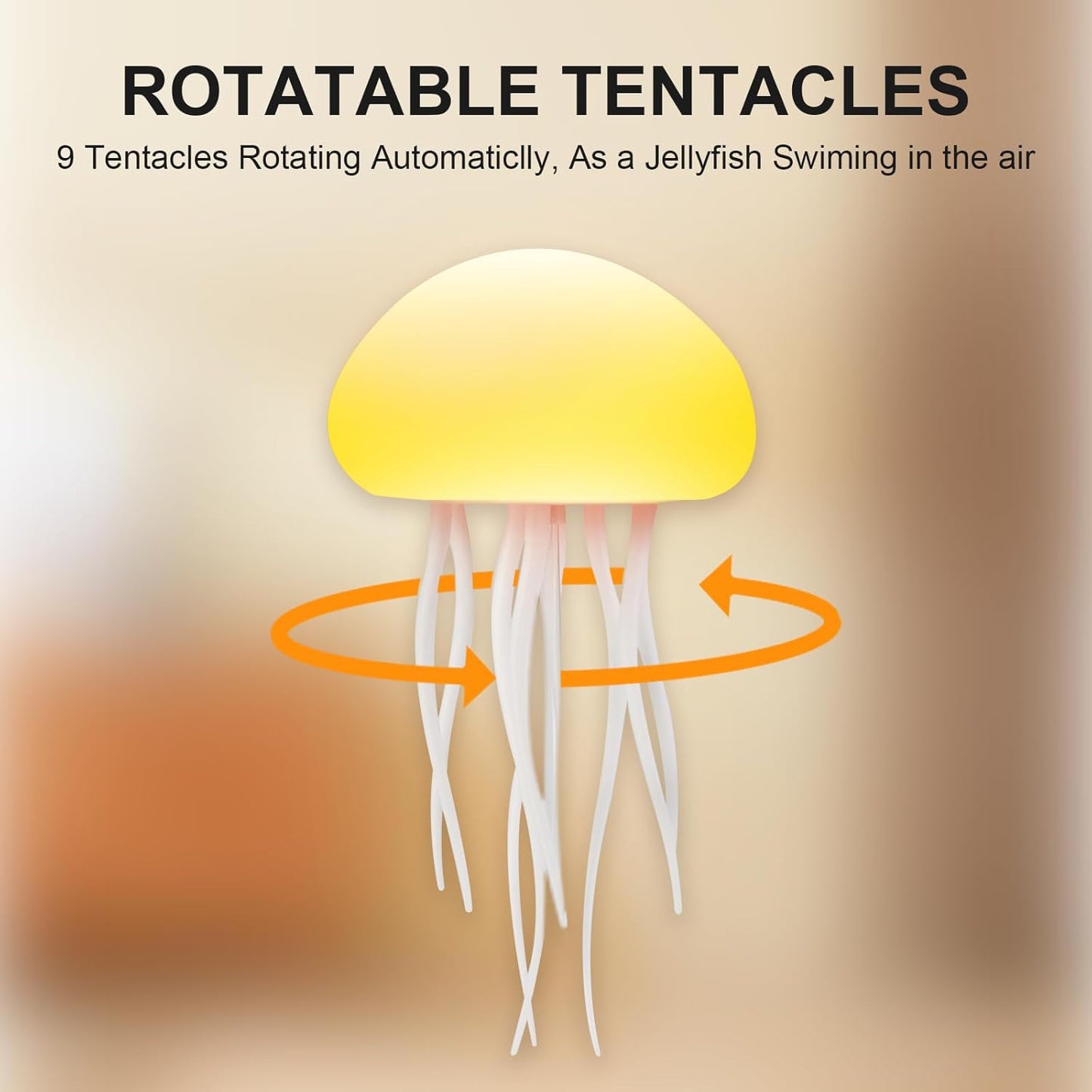 Jellyfish LED Lamp – Desk & Bedside Decor - TWISSERLY