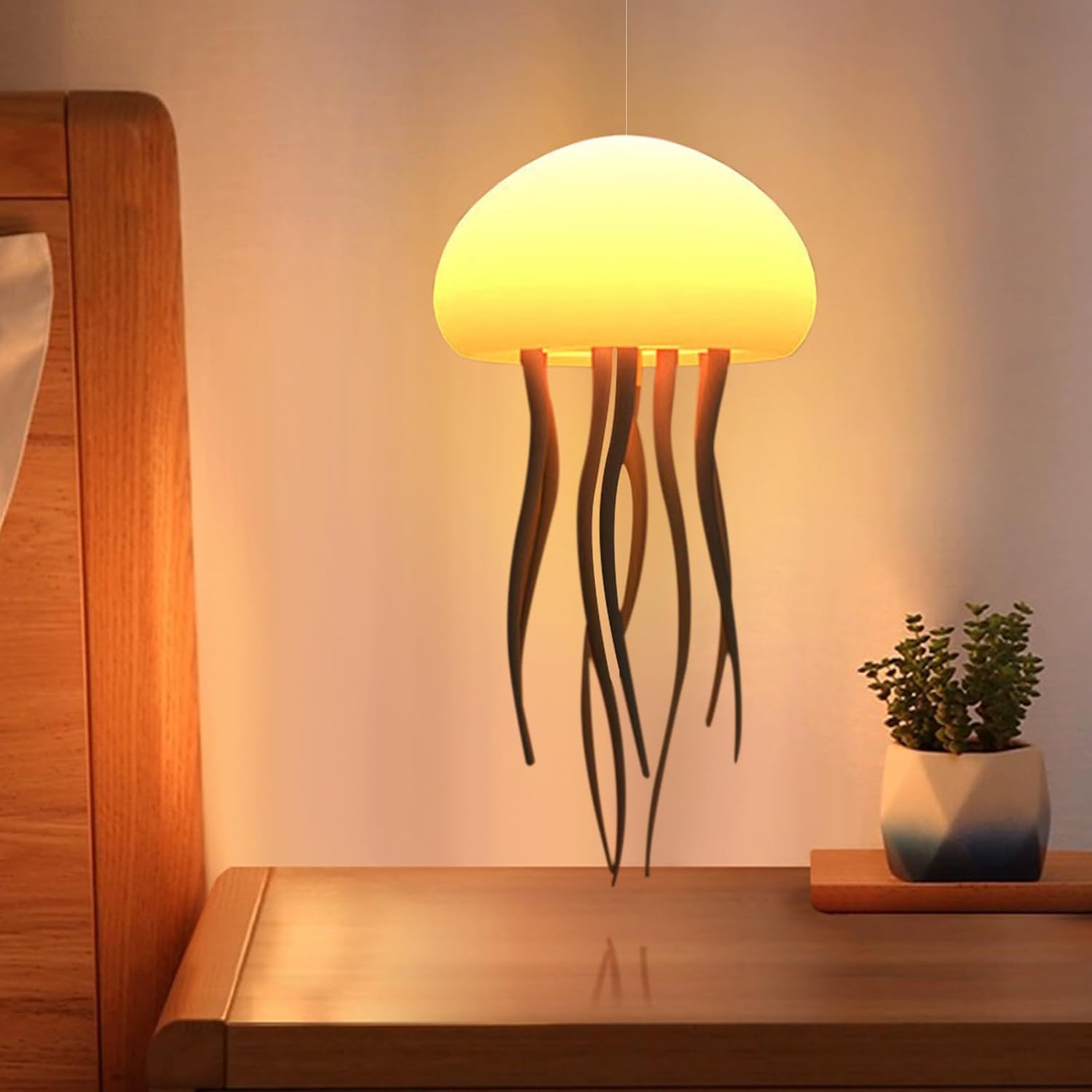 Jellyfish LED Lamp – Desk & Bedside Decor - TWISSERLY