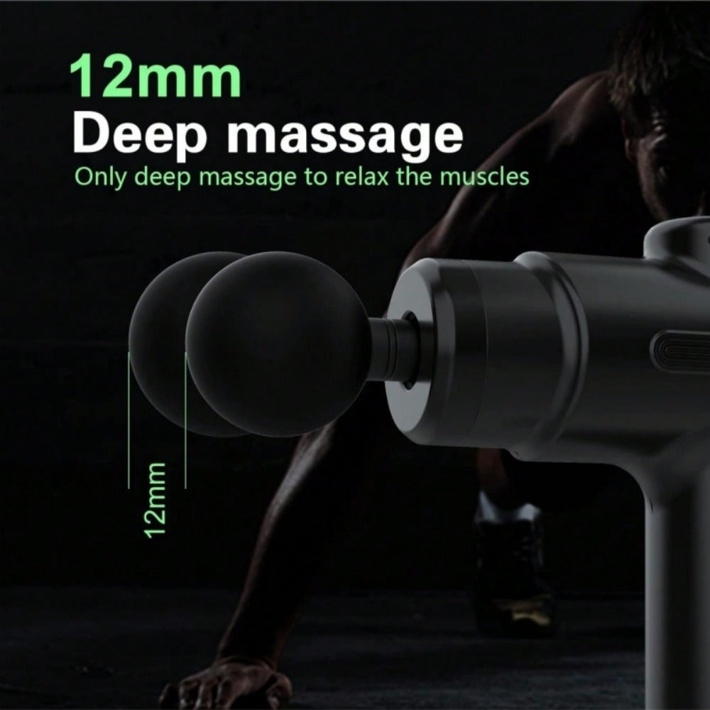 MW Massage Gun Deep Tissue Percussion Massager For Athletes,Handheld Body Back Muscle Massager Gun With 8 Massage Heads - TWISSERLY