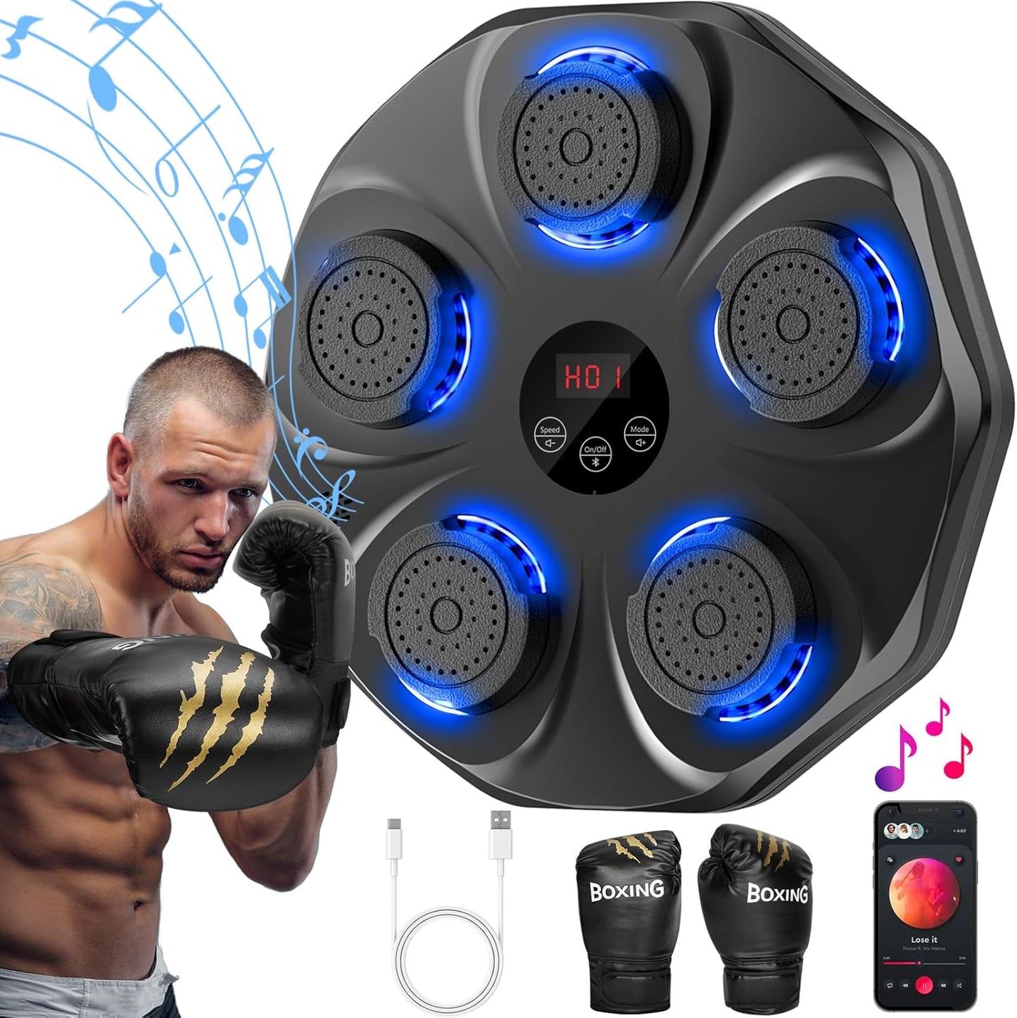 Music Boxing Machine Household With RGB Light - TWISSERLY