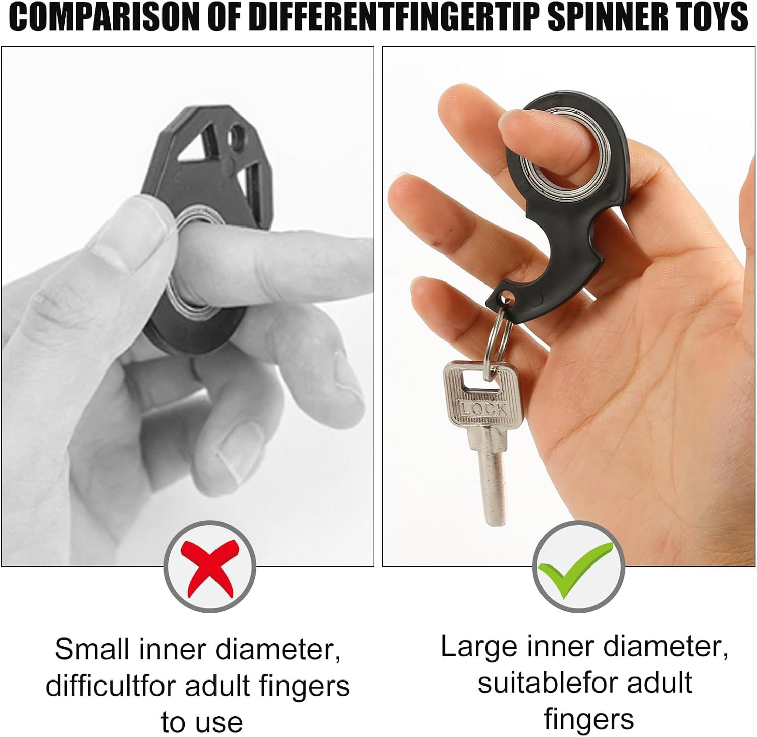 Creative Fidget Spinner Toy Keychain Hand Spinner Anti-Anxiety Toy Relieves Stress Finger Spinner Keychain Bottle Opener Kids Toy - TWISSERLY