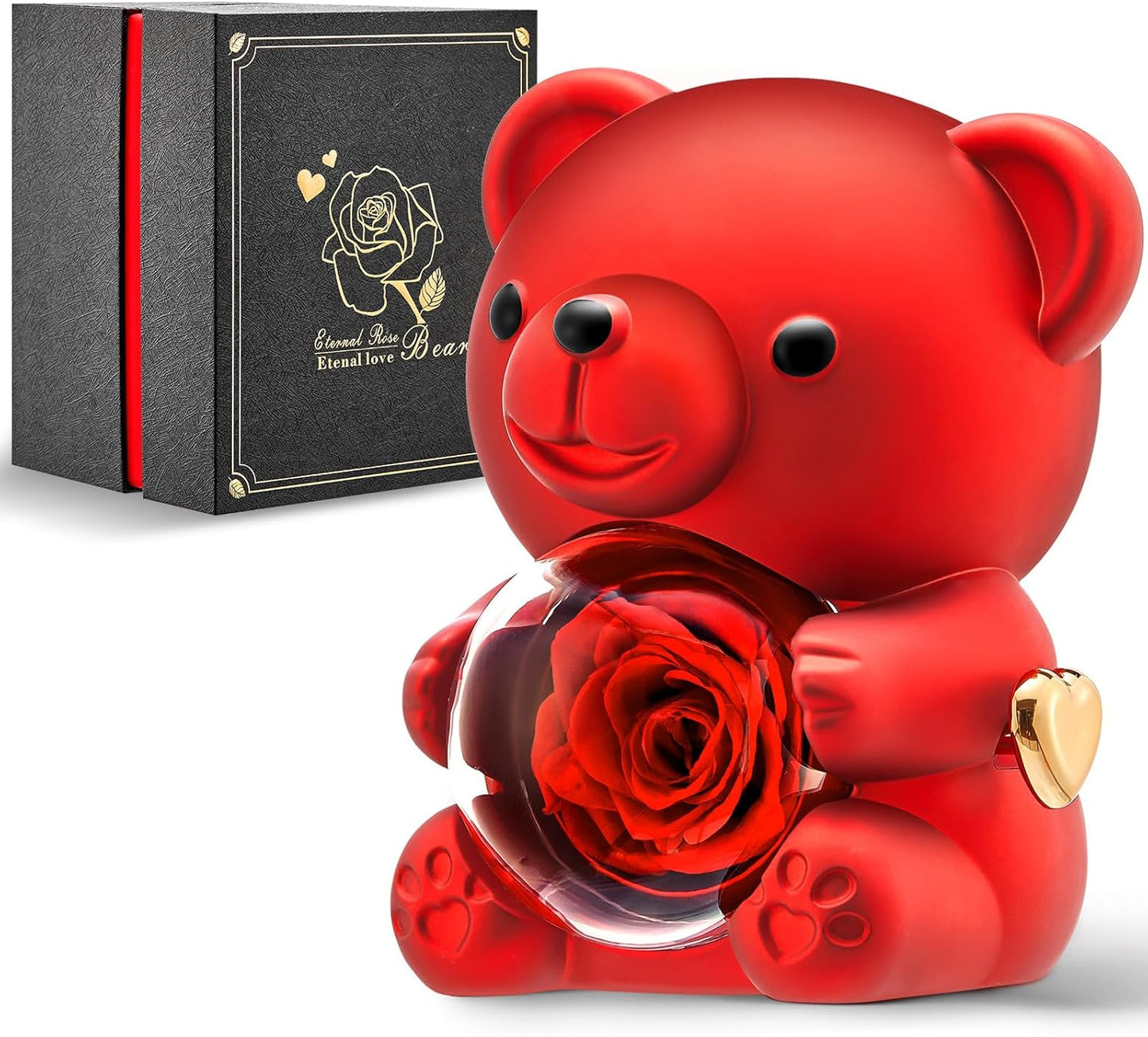 Eternal Rose Teddy Bear Jewelry Box - TWISSERLY