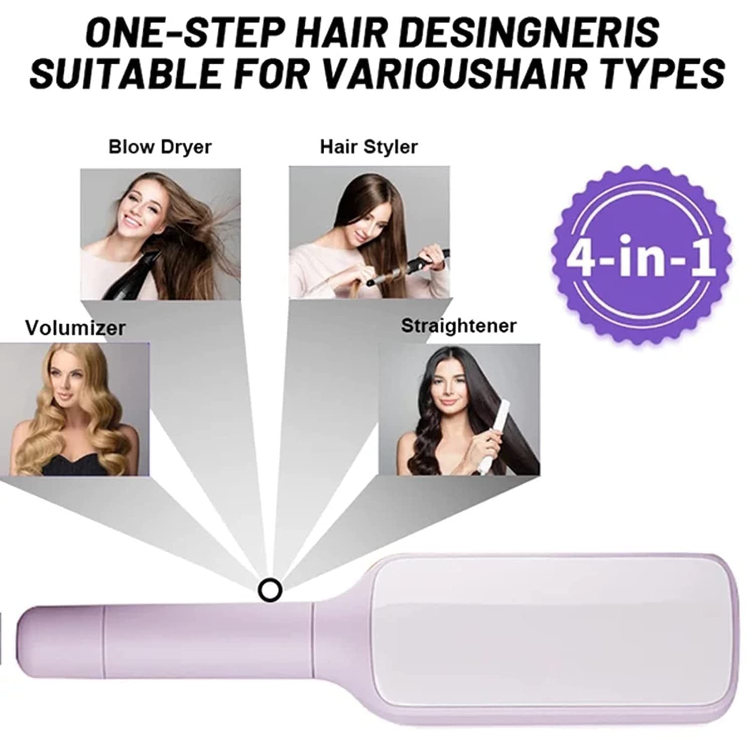 4 In 1 Self Cleaning Hair Brush New Self-Cleaning Anti-Static Massage Comb Scalable Rotate Lifting Self Cleaning Hairbrush - TWISSERLY