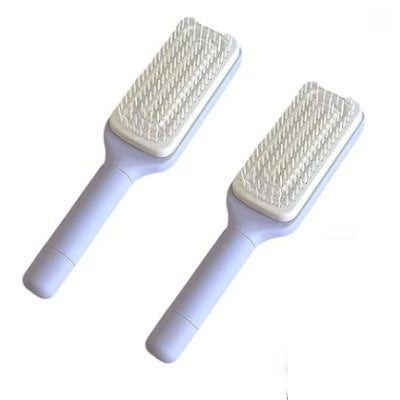 4 In 1 Self Cleaning Hair Brush New Self-Cleaning Anti-Static Massage Comb Scalable Rotate Lifting Self Cleaning Hairbrush - TWISSERLY