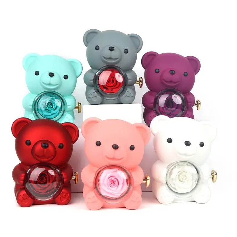 Eternal Rose Teddy Bear Jewelry Box - TWISSERLY